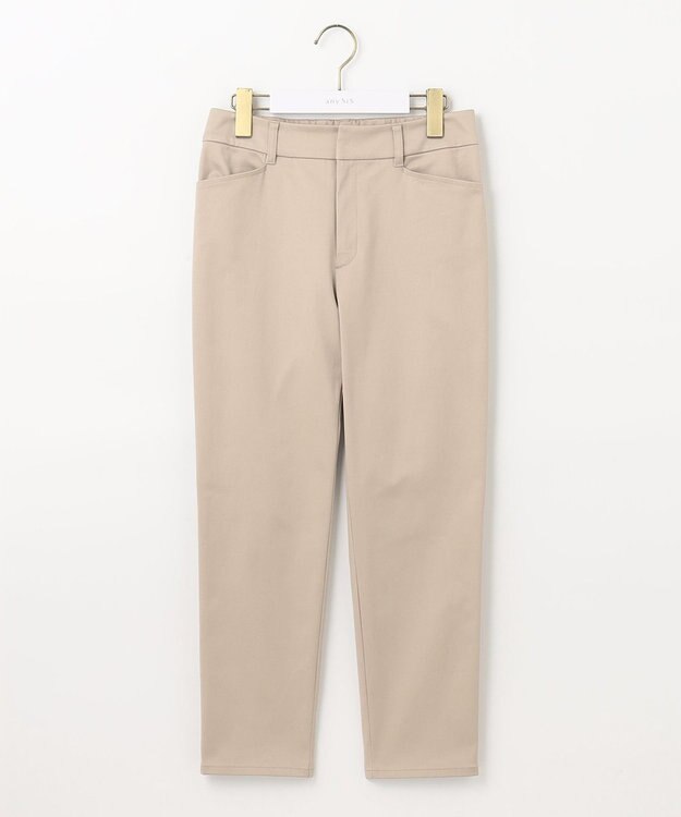 ANY SIS 【撥水】サテンストレッチビューティ パンツ ベージュ