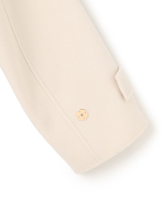 BEIGE， GRASSE / リバーウールクロップドコート Ecru