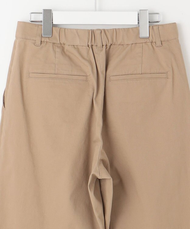 J.PRESS LADIES 【洗える】20チノストレッチ ワイドパンツ ベージュ系