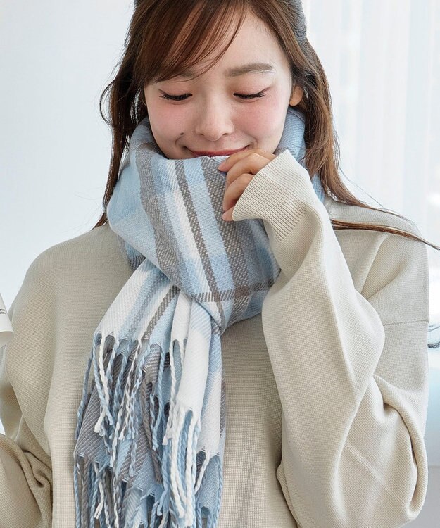 WEGO 【マフラー】大判ストール サックス