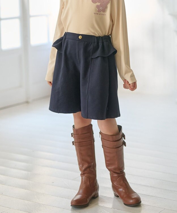 組曲 KIDS 【110-140㎝】ソフトストレッチ ショートパンツ ネイビー