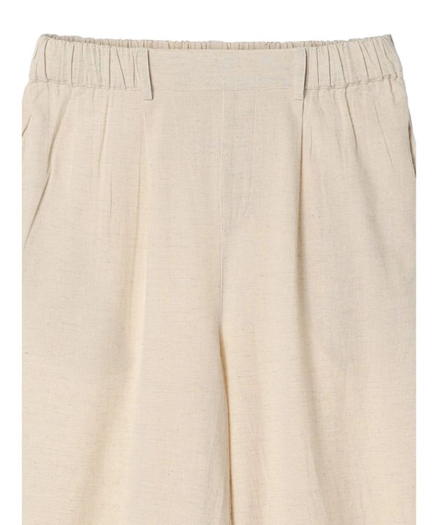 earth music&ecology 綿麻キャンブリッククロップドパンツ Beige