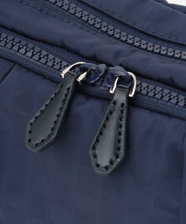 Y'SACCS 【ムック本掲載】Polka Dots スクエアポシェット ネイビー