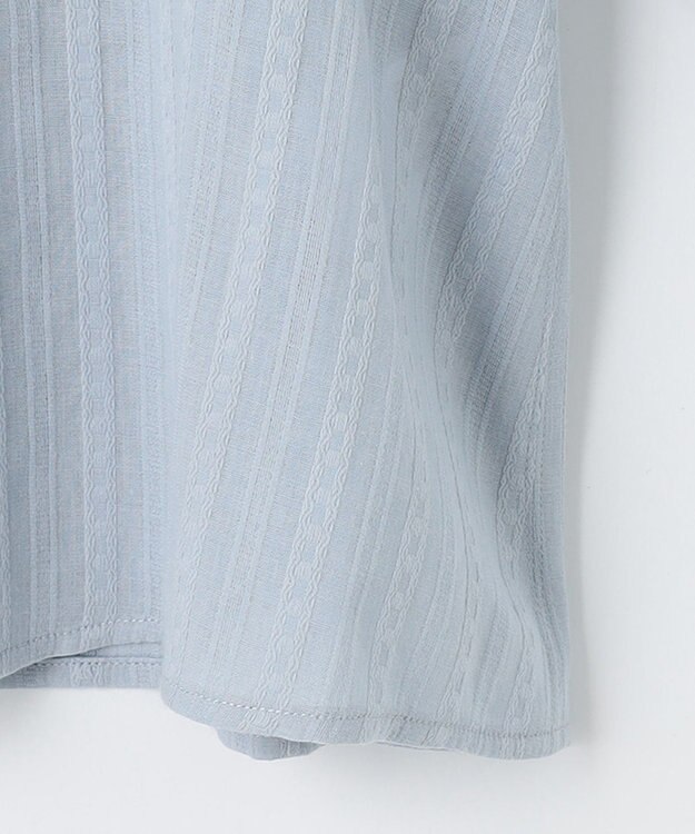 組曲 ドビーストライプ ブラウス サックスブルー系