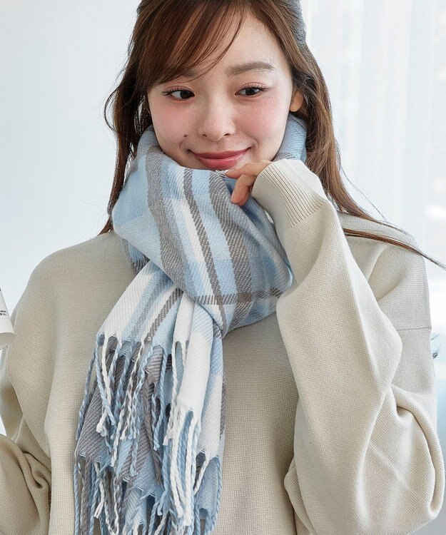 WEGO 【マフラー】大判ストール サックス