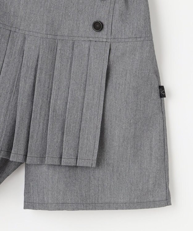 組曲 KIDS 【110-140㎝】プリーツ ショートパンツ グレー