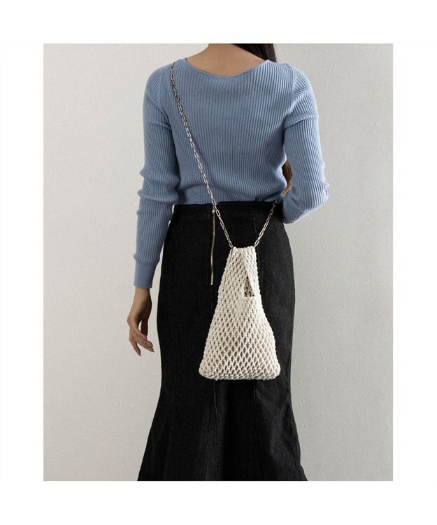 UNBILLION カシュカシュ cachecache / マクラメ2wayチェーンショルダー アイボリー