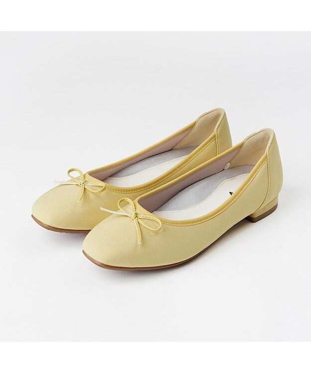 AcureZ オトナのリボンバレエ「母趾にやさしい美パンプス」 イエロー