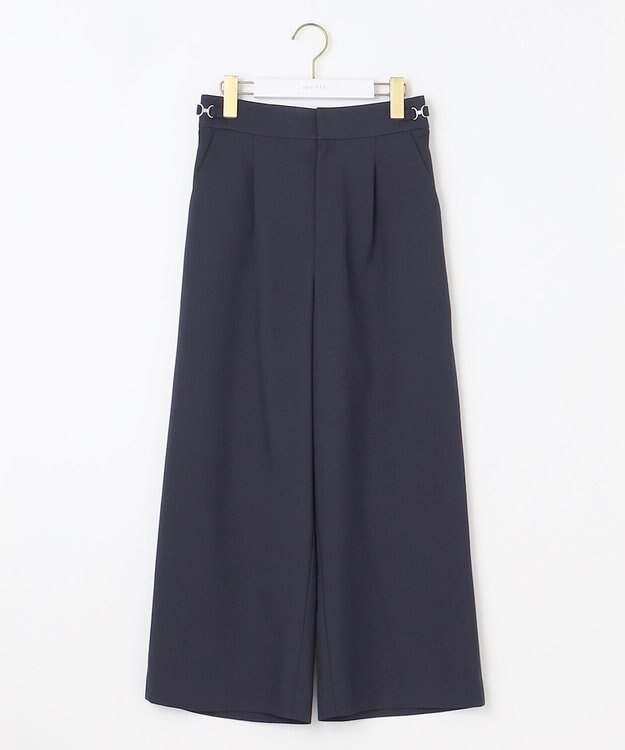ANY SIS 【洗える】ビットポイント ワイドパンツ ネイビー
