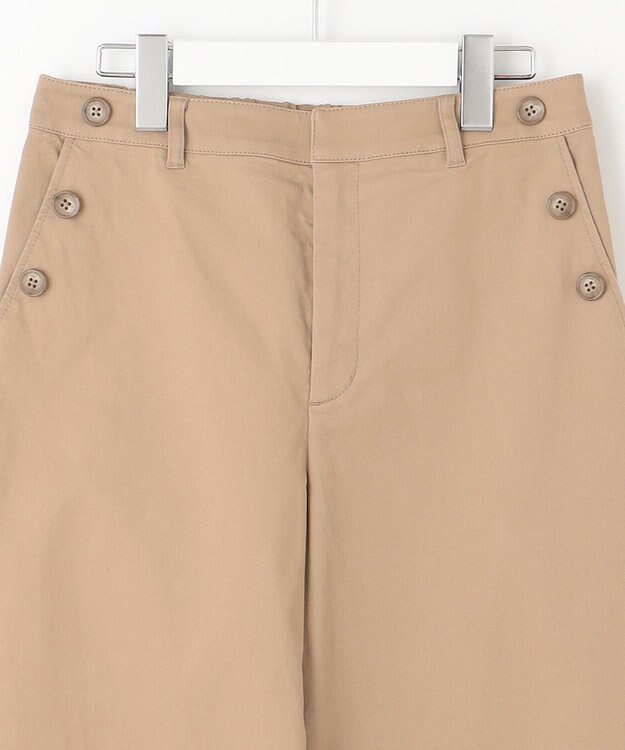 J.PRESS LADIES 【洗える】20チノストレッチ ワイドパンツ ベージュ系