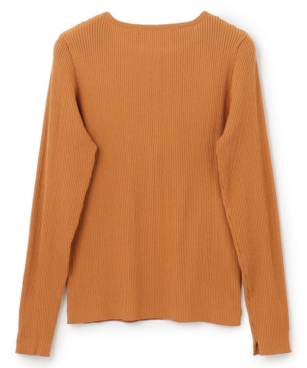 UNFILO コンパクトリブニット ブラウン