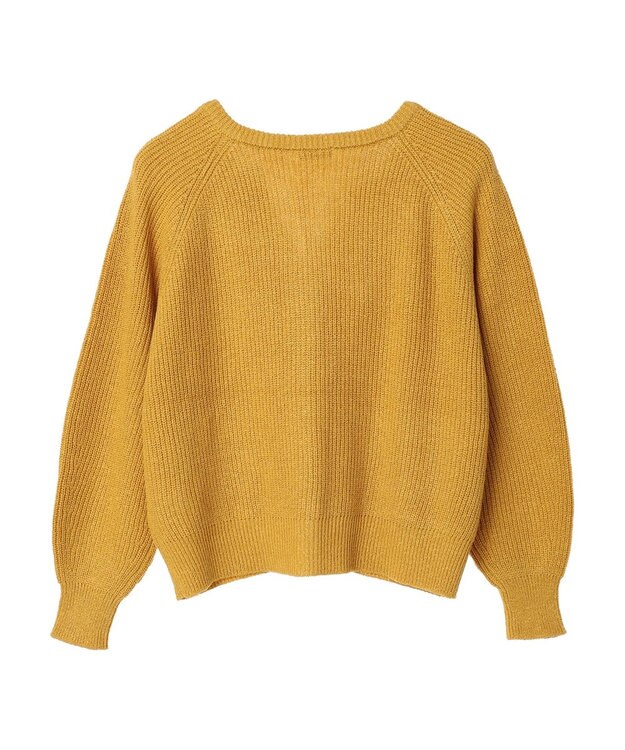 earth music&ecology ブークレーキーネックカーディガン Yellow