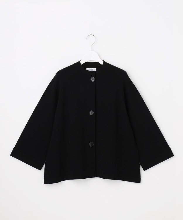 J.PRESS LADIES L 【季節の変わり目に】VIGODA ニット ジャケット ブラック系