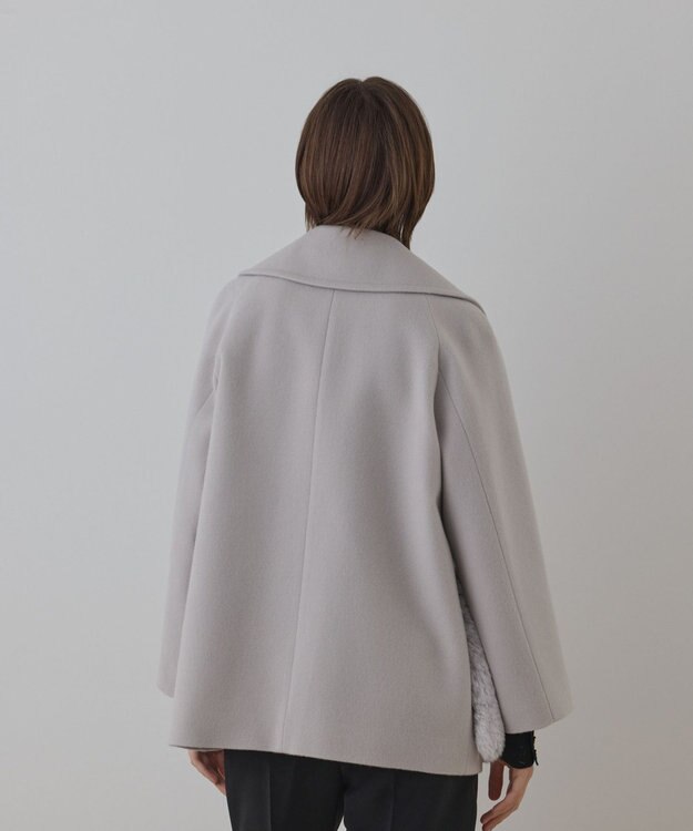 GRACE CONTINENTAL ファーポケットピーコート ベージュ