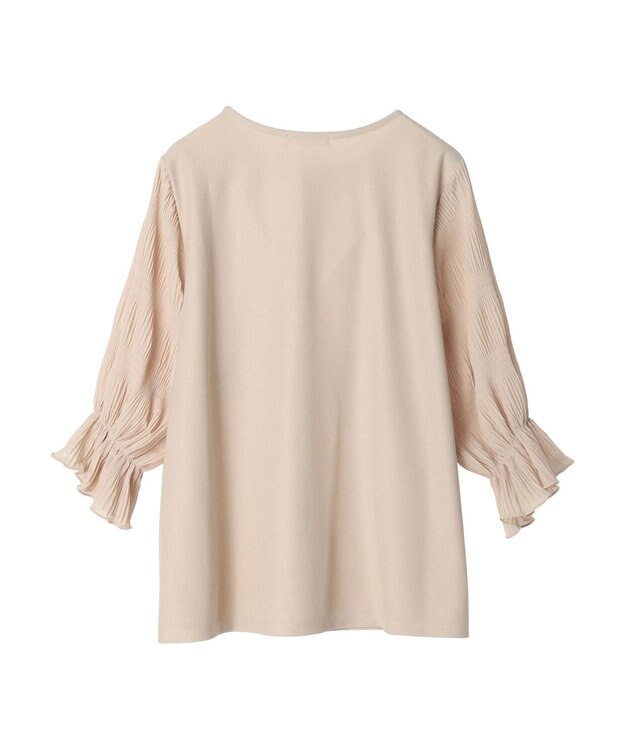 Green Parks マジョリカドッキング７分袖プルオーバー Light Beige