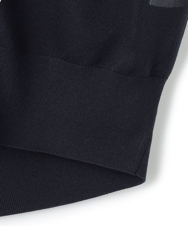 23区 L 【先行予約/WEB&一部店舗限定カラーあり】シャイニーシアー ドルマンスリーブ カーディガン [WEB&一部店舗限定]ネイビー系