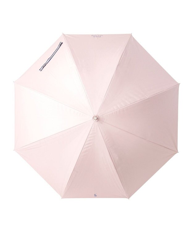 MOONBAT 【軽量】POLO RALPH LAUREN 晴雨兼用日傘 長傘 PP刺繍／一級遮光 遮熱 UV ピンク×ラベンダー