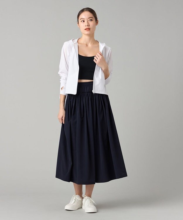 Chacott Chacott BALANCE UVケアタフタギャザースカート ネイビー