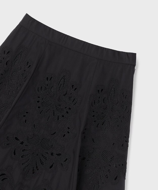 GRACE CONTINENTAL 刺繍スカラップスカート ブラック