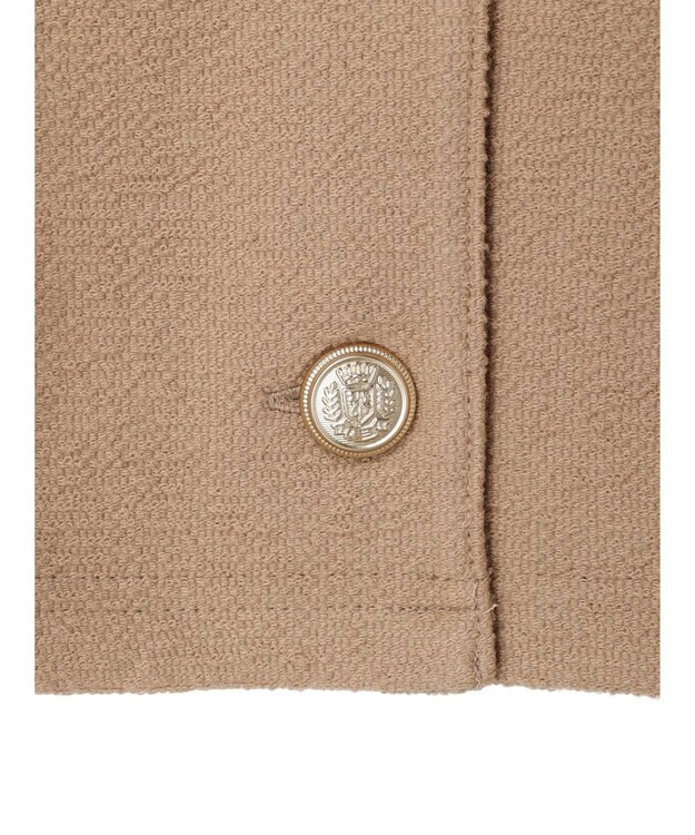 earth music&ecology 金釦スラブカーディガン Beige