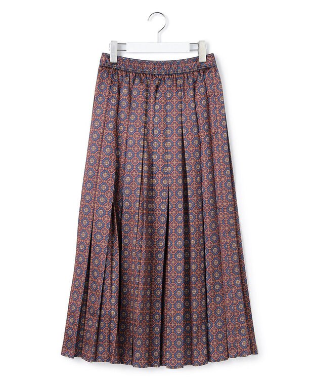 J.PRESS YORK STREET 【WOMEN】オリジナルプリント プリーツスカート ネイビー系5