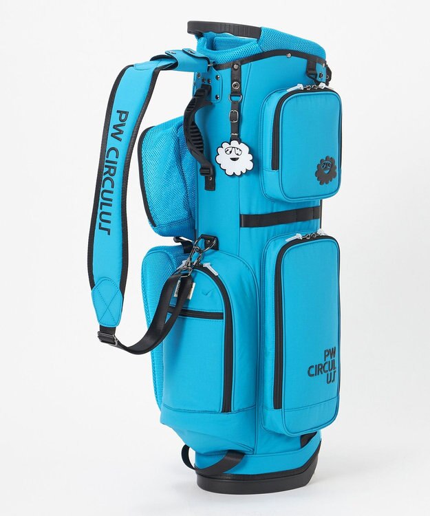 PW CIRCULUS 【UNISEX】デタッチャブル キャディバッグ シボ感のあるナイロンワッシャー素材 スカイブルー系