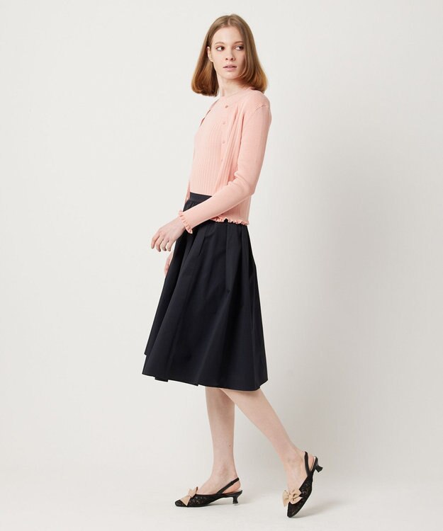 TOCCA 【大人百花掲載】【洗える】CRISP LETTUCE スカート ネイビー系