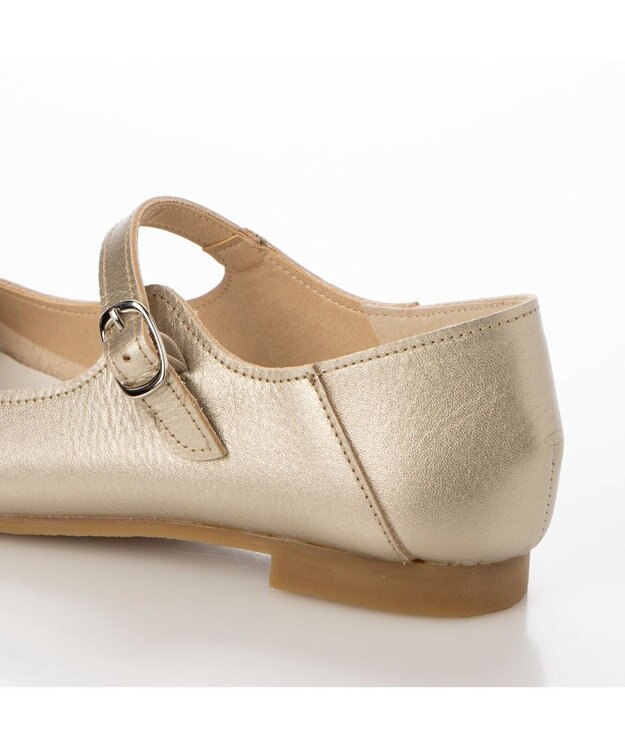 ing 【WEB限定】メリージェーンフラットシューズ ゴールド