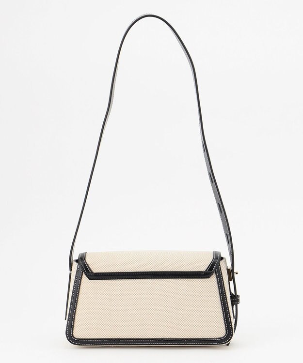 23区 【CLASSY.6月号掲載】キャンバスコンビ ショルダーバッグ ホワイト×ブラック