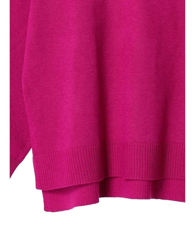 Green Parks もちやわ　Ｖネック前後差プルオーバー Pink