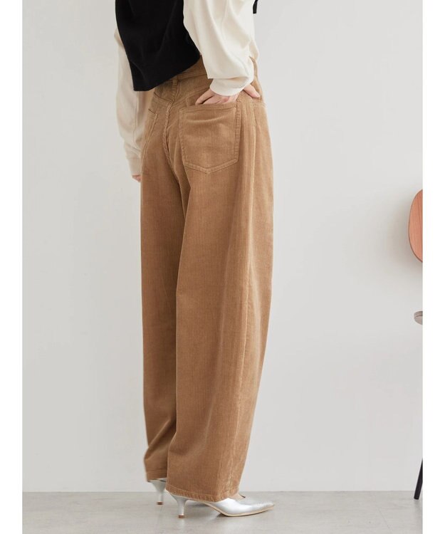 AMERICAN HOLIC コーデュロイコクーンパンツ Camel