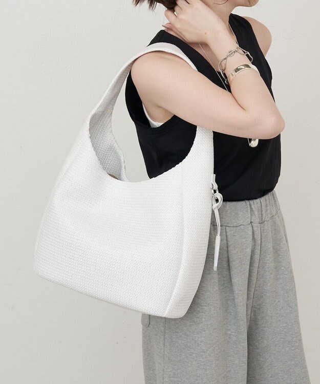 russet メッシュワンハンドルトート(CE-1768) white