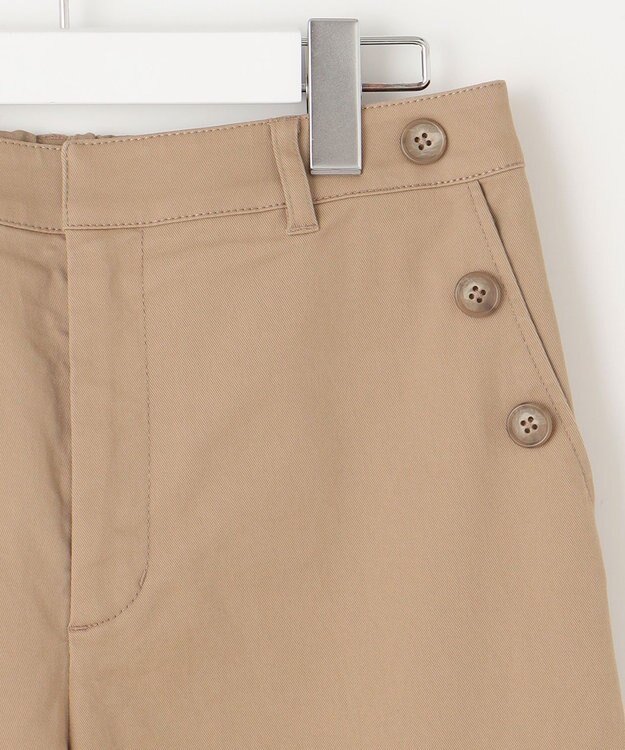 J.PRESS LADIES 【洗える】20チノストレッチ ワイドパンツ ベージュ系