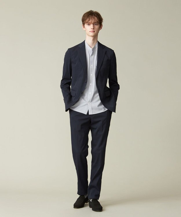 J.PRESS MEN 感動！？上品な見た目に着心地抜群なセットアップ【MECHANICAL】【超軽量 / 清涼感 / 洗える】ハイパワーストレッチジャケット ネイビー系