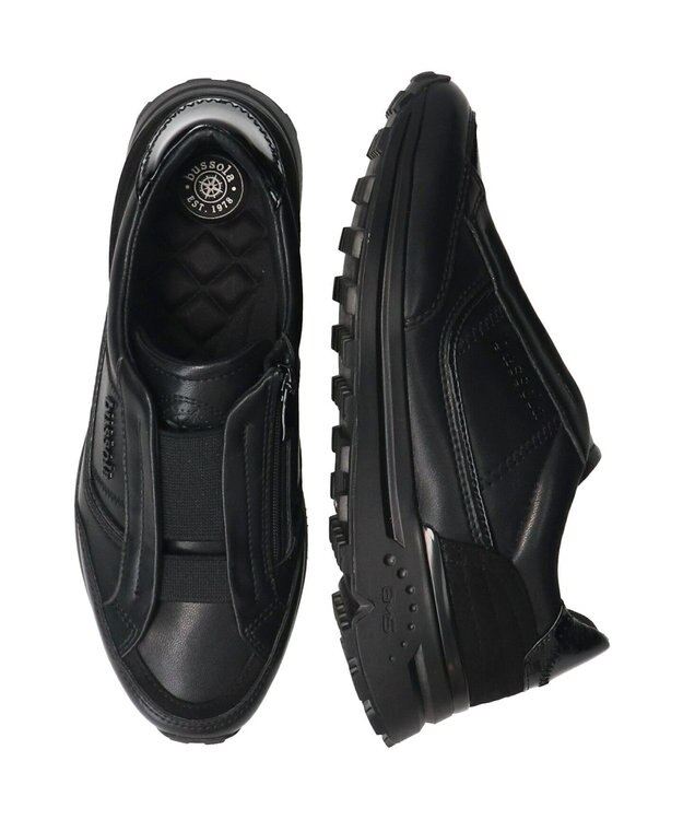 INTER-CHAUSSURES 【BUSSOLA】サイドジップスニーカー ブラック