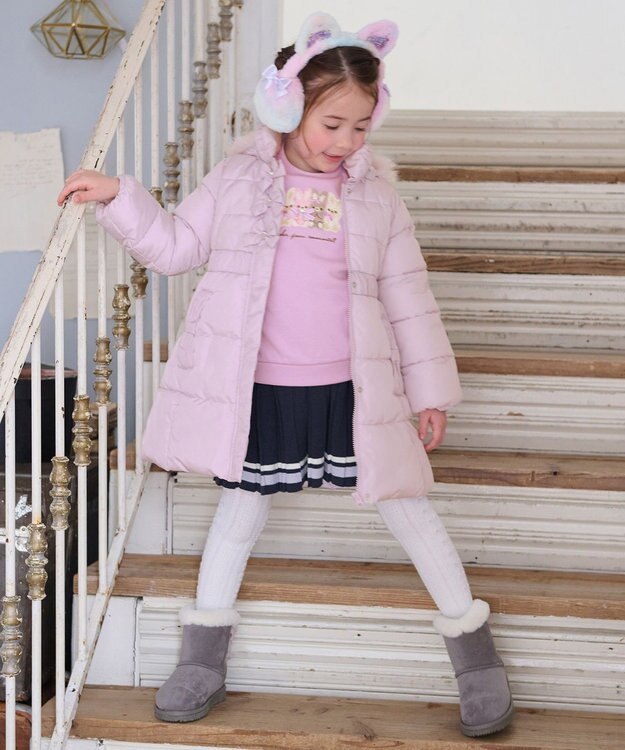 ANY KIDS プリーツニットスカート ネイビー