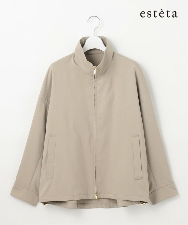 23区 【エステータ】ライトダブルクロス ブルゾン グレージュ