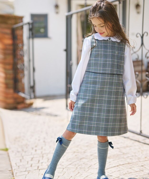 組曲 KIDS 【13-24㎝】ローゲージ ハイソックス グレー系