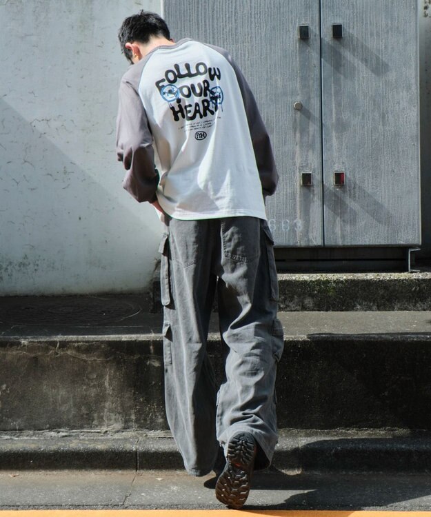 WEGO 【ユニセックス着用ITEM】ラグラングラフィックBIG　T（LS） スミクロ