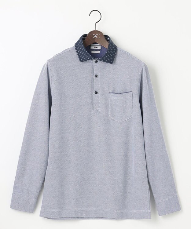JOSEPH ABBOUD 【オーガニックコットン】ダディポロシャツ ブルー系