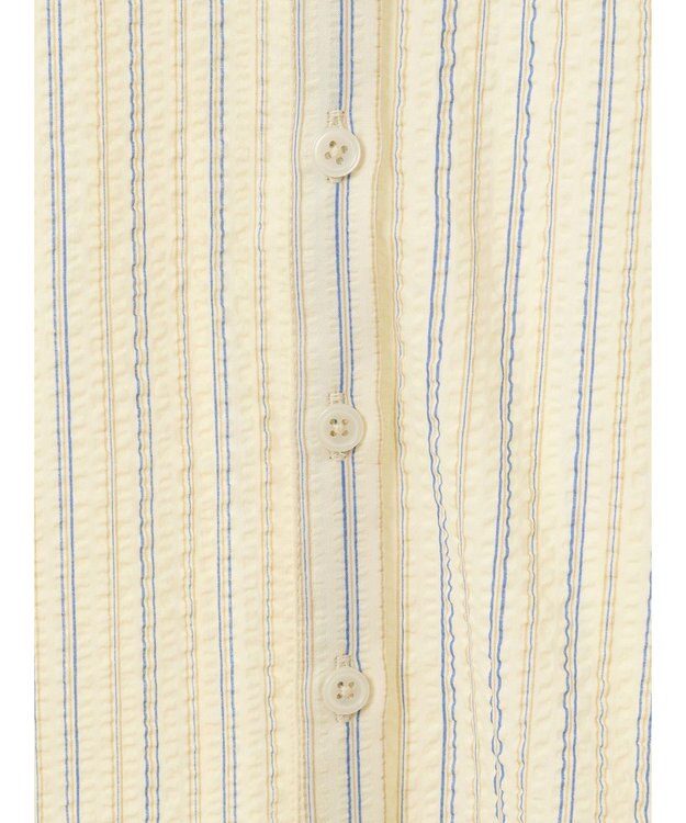 earth music&ecology ミニパフショートスリーブブラウス Sax