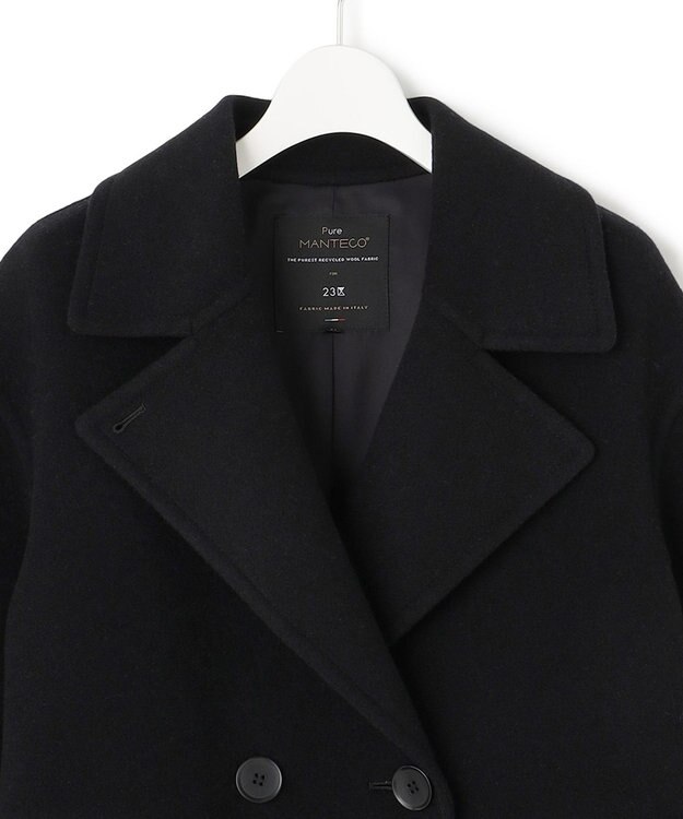 23区 【滝沢眞規子さん着用】MANTECOPureリバー Pコート ブラック系