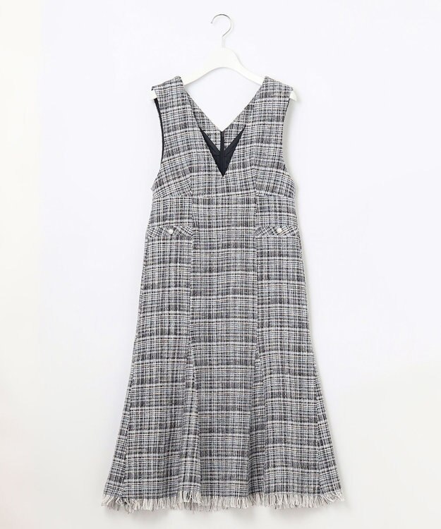 Feroux 【洗える】ツイード ジャンパースカート ピンク系9