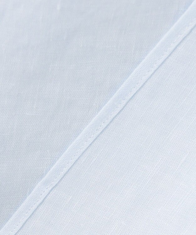 GOTAIRIKU ノルマンディリネン使用【洗える】カッタウェイカラー ソフトリネンシャツ サックスブルー系