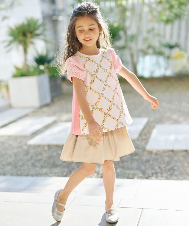 組曲 KIDS 【150-160cm】フェイクスカート キュロット ベージュ系