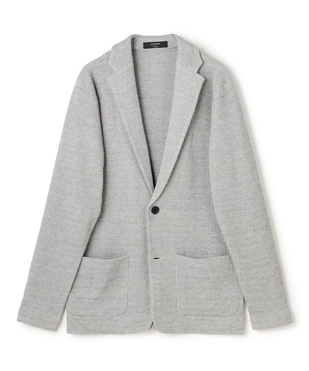 JOSEPH HOMME ドライコードムリネ　ニットジャケット ライトグレー系