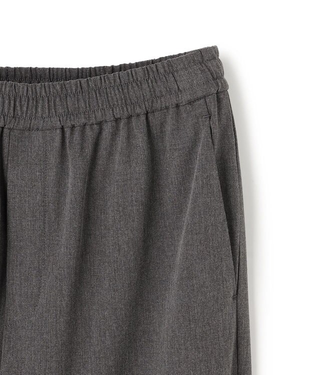 UNFILO 【セットアップ着用可/ウエストゴム】マイビューティ セミフレアパンツ チャコール