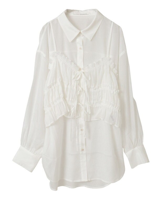 Green Parks ・ＥＬＥＮＣＡＲＥ　ＤＵＥ　シアービスチェ付シャツ Off White