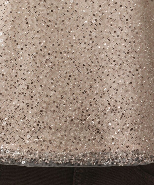 GRACE CONTINENTAL ビーズ刺繍トップ ベージュ