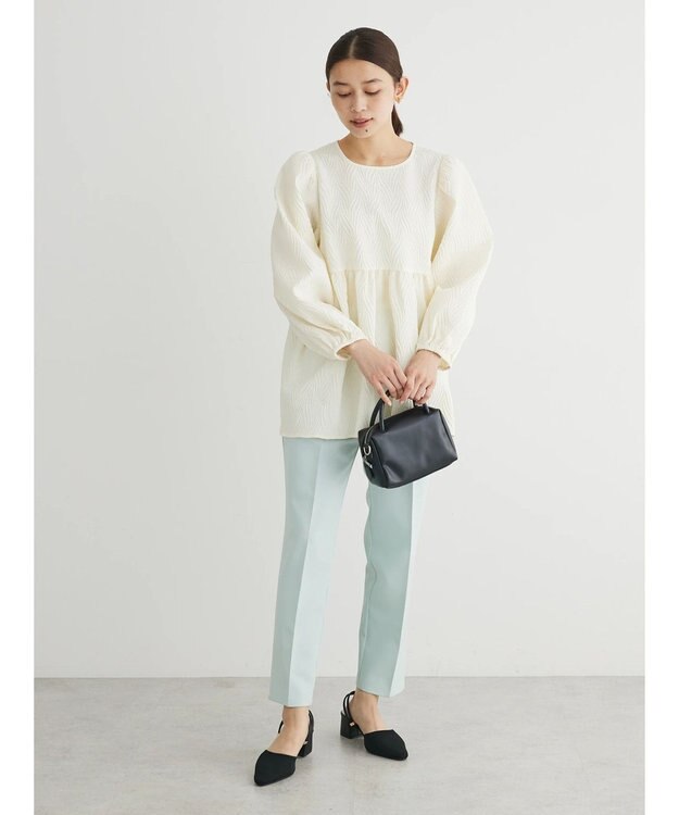 Green Parks ・ＥＬＥＮＣＡＲＥ　ＤＵＥ　フクレジャカードブラウス Ivory